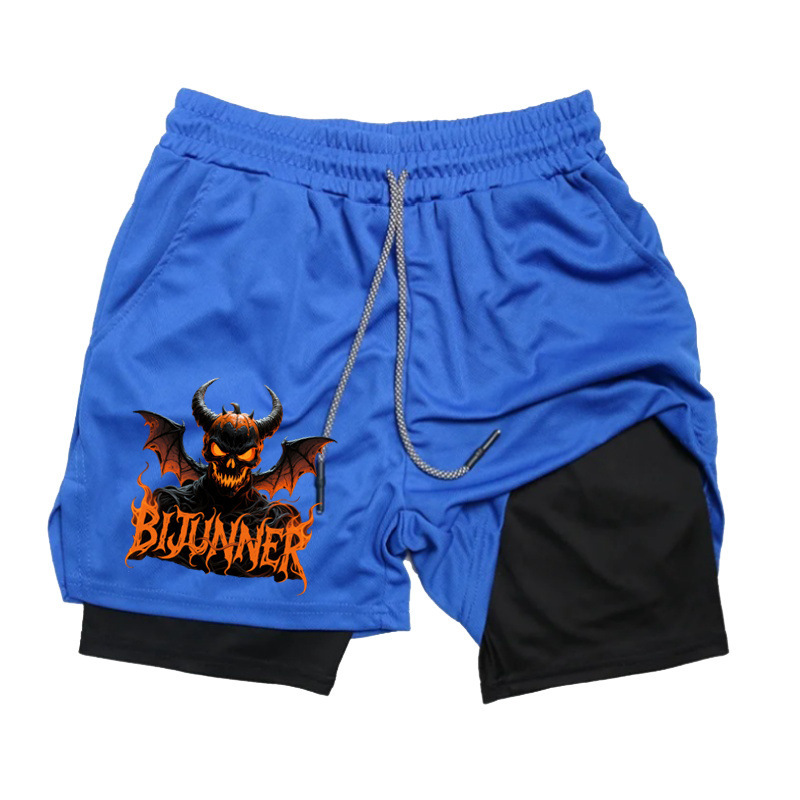 2025 Elastic Tight-Fitting Running Shorts Halloween Skull Sports 2-in-1 Gym Fitness Jogging Shorts 2025 Elastic Tight-Fitting Running Shorts Halloween Skull Sports 2-in-1 Gym Fitness Jogging Shorts