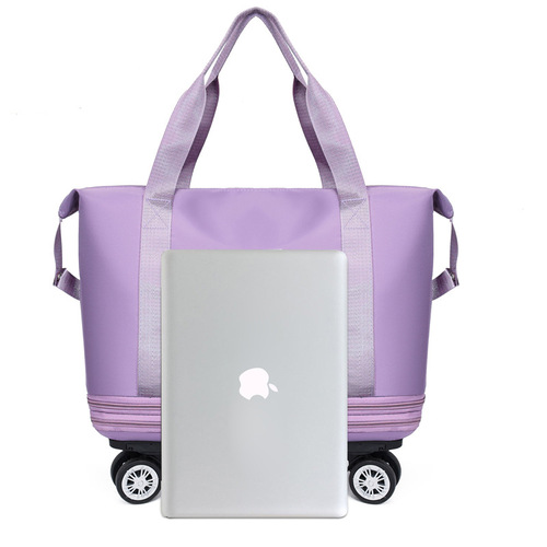 College student travel bag, large capacity business trip, expandable universal wheel luggage bag, Oxford cloth storage, fitness bag, female