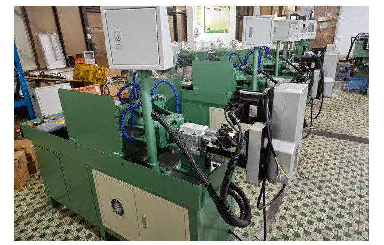 卧式双头攻牙机铝材电池壳侧面攻牙对边双头攻丝机