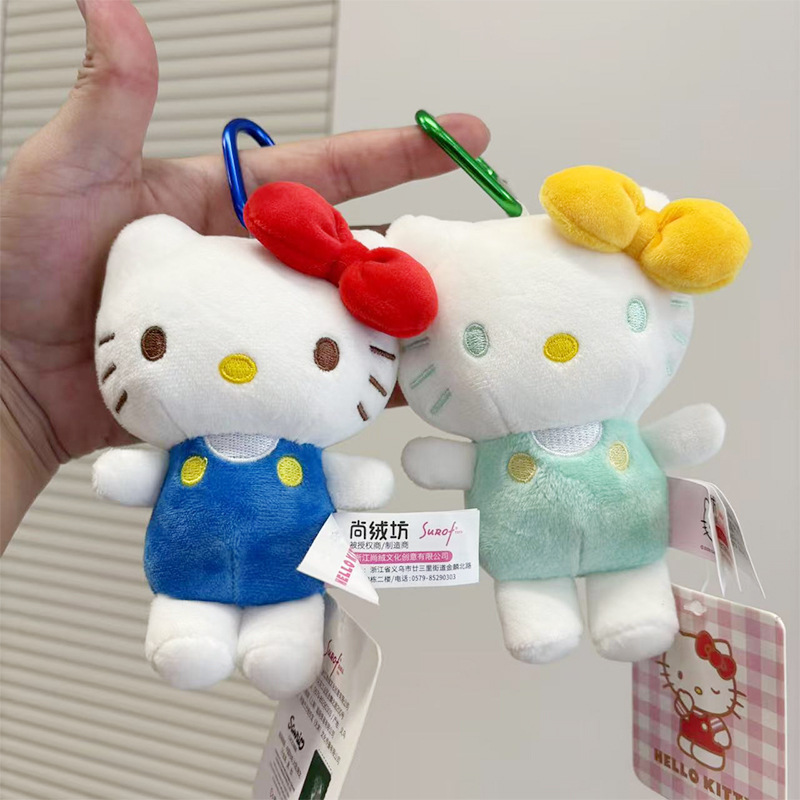 本物の KT 猫ペンダントぬいぐるみキーホルダー漫画猫人形スクールバッグペンダントぬいぐるみギフト|undefined