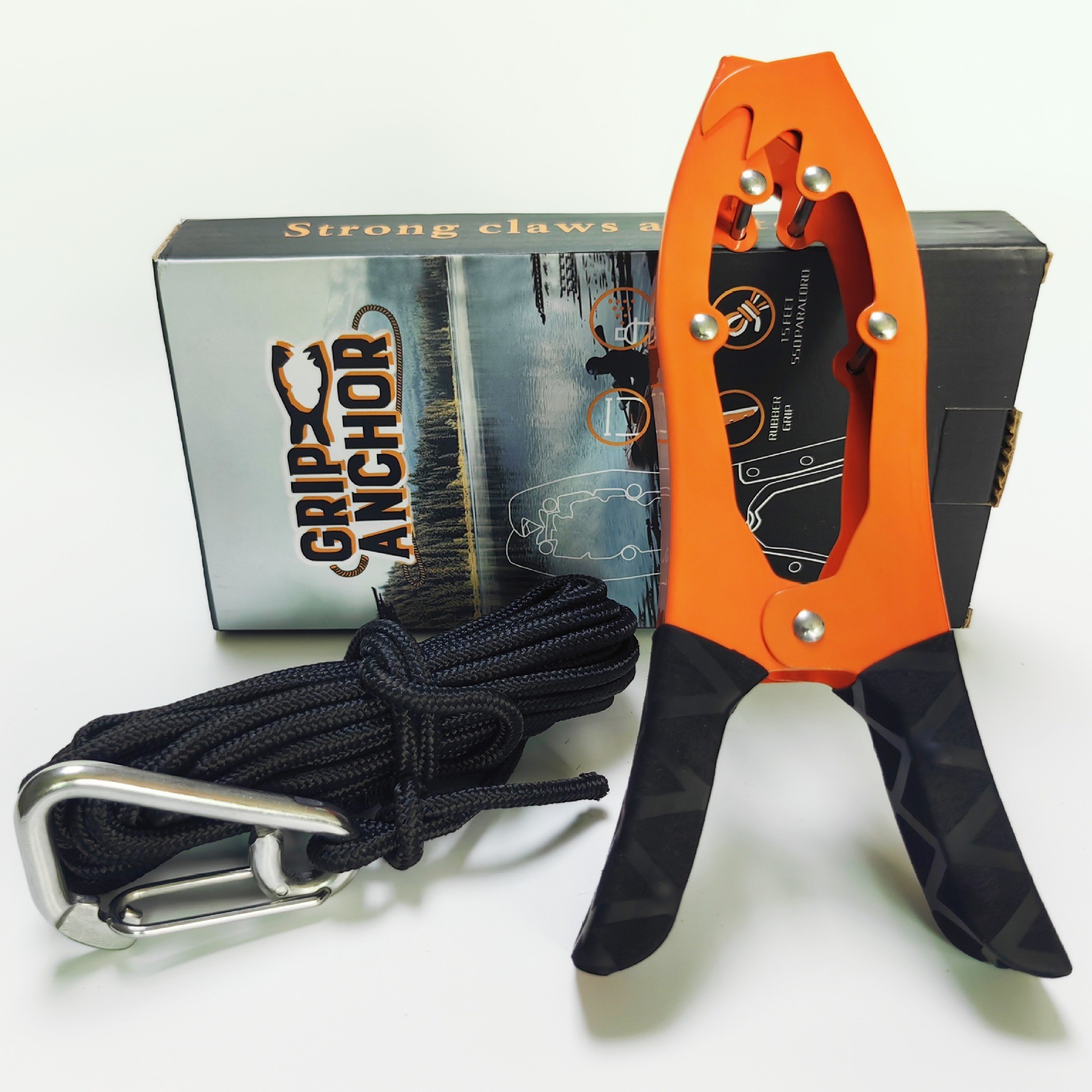 Boat Anchor Brush Gripper Shark Mouth Fixed Kayak Canoe or Boat with Strong Gripping Stainless Steel