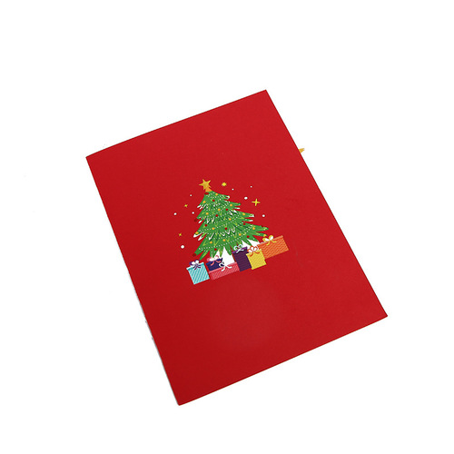 New Christmas 3D Greeting Card Creative 3D Santa Paper Sculpture 3D Greeting Card Holiday Greeting Card Wholesale