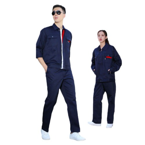 Spring and Autumn Workwear Set for Men: Winter-Thickened Labor Protection Clothing—Ideal for Electric Welding, Auto Repair, and Highly Durable Workwear