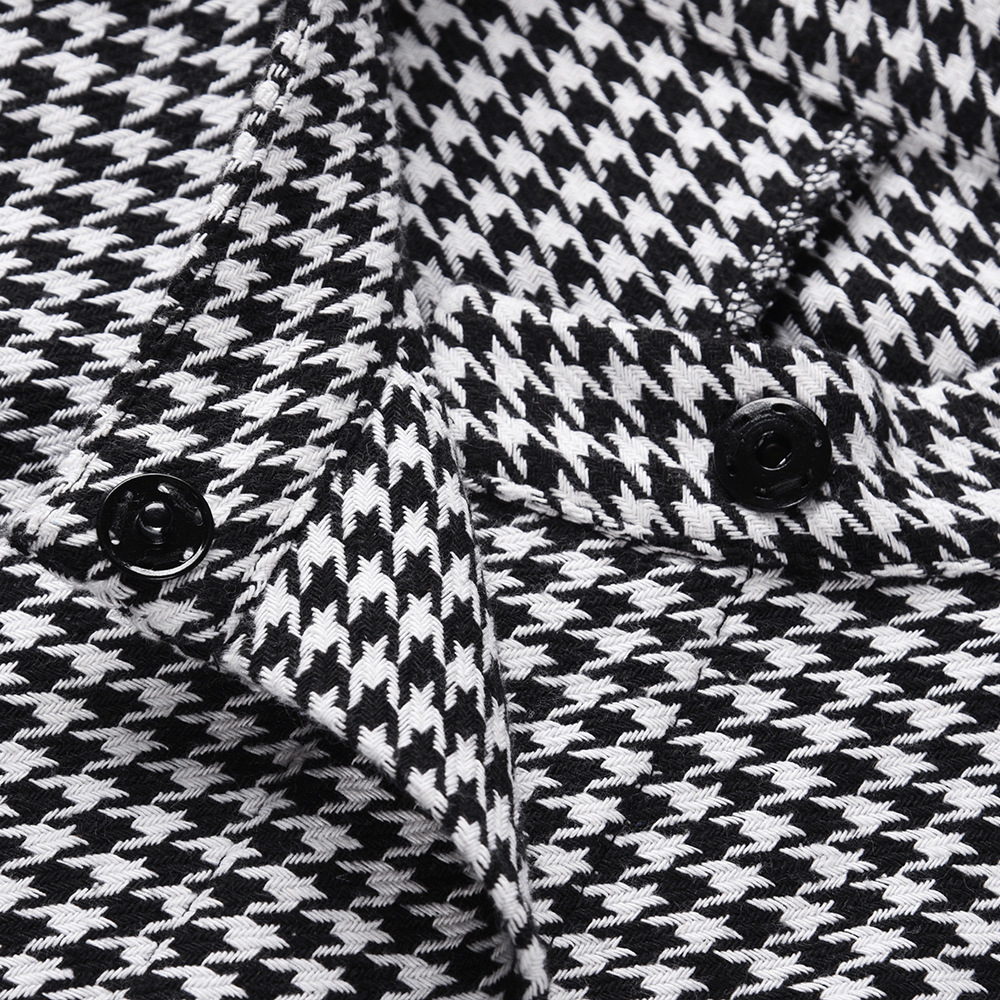 women's houndstooth woolen loose tie cloak coat nihaostyles clothing wholesale NSXPF72443