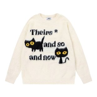 Autumn and Winter Thickened Sweater Men's Korean Style Fashionable Loose Japanese Knitted Sweater Winter Ins Hong Kong Style Lazy Sweater Jacket