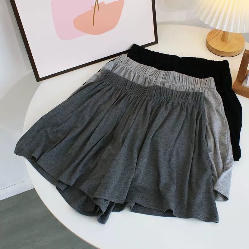 Тонкие шорты, летние брюки, юбка, эластичная талия, высокий пояс, оверсайз