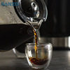 Creative office households do not hot, heat -resistant double -layer cup high borosilized glass coffee cup fruit juice cup