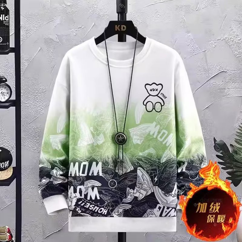 Juveniles encapuchados de color gradiente chaqueta de primavera y otoño hombre abrigo de estilo casual estilo de moda guapo ropa de otoño