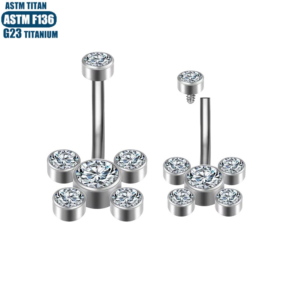 Pointed labret stud close-up product detail