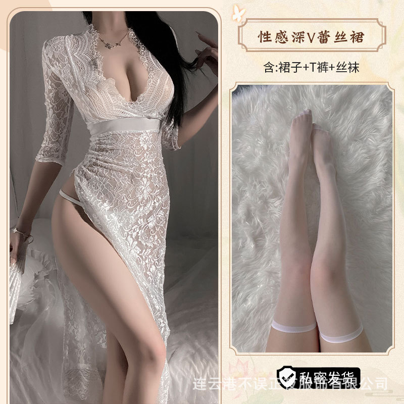 흰색[스커트+티팬츠]+스타킹