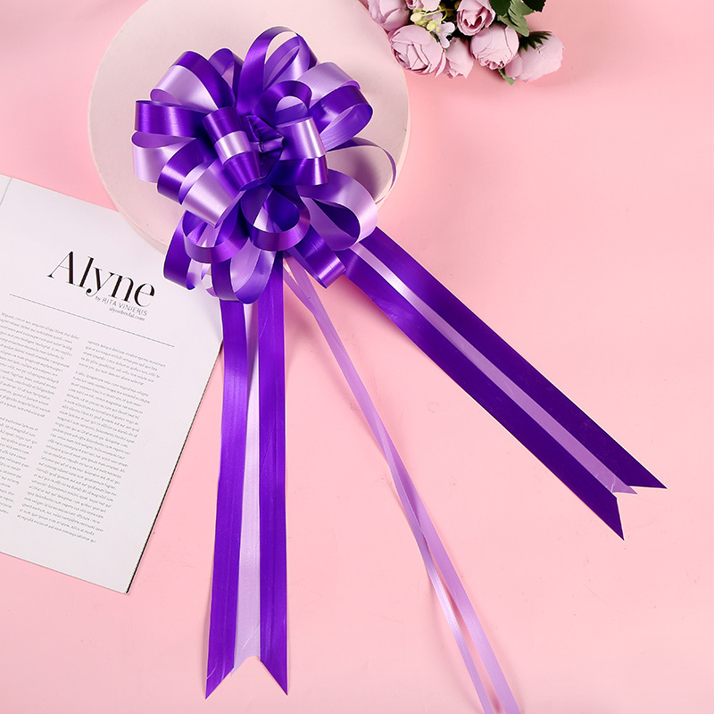 Flor tienda suministros gran perezoso tirar flor material de embalaje de dos colores arco flor bola boda coche mano tirar flor