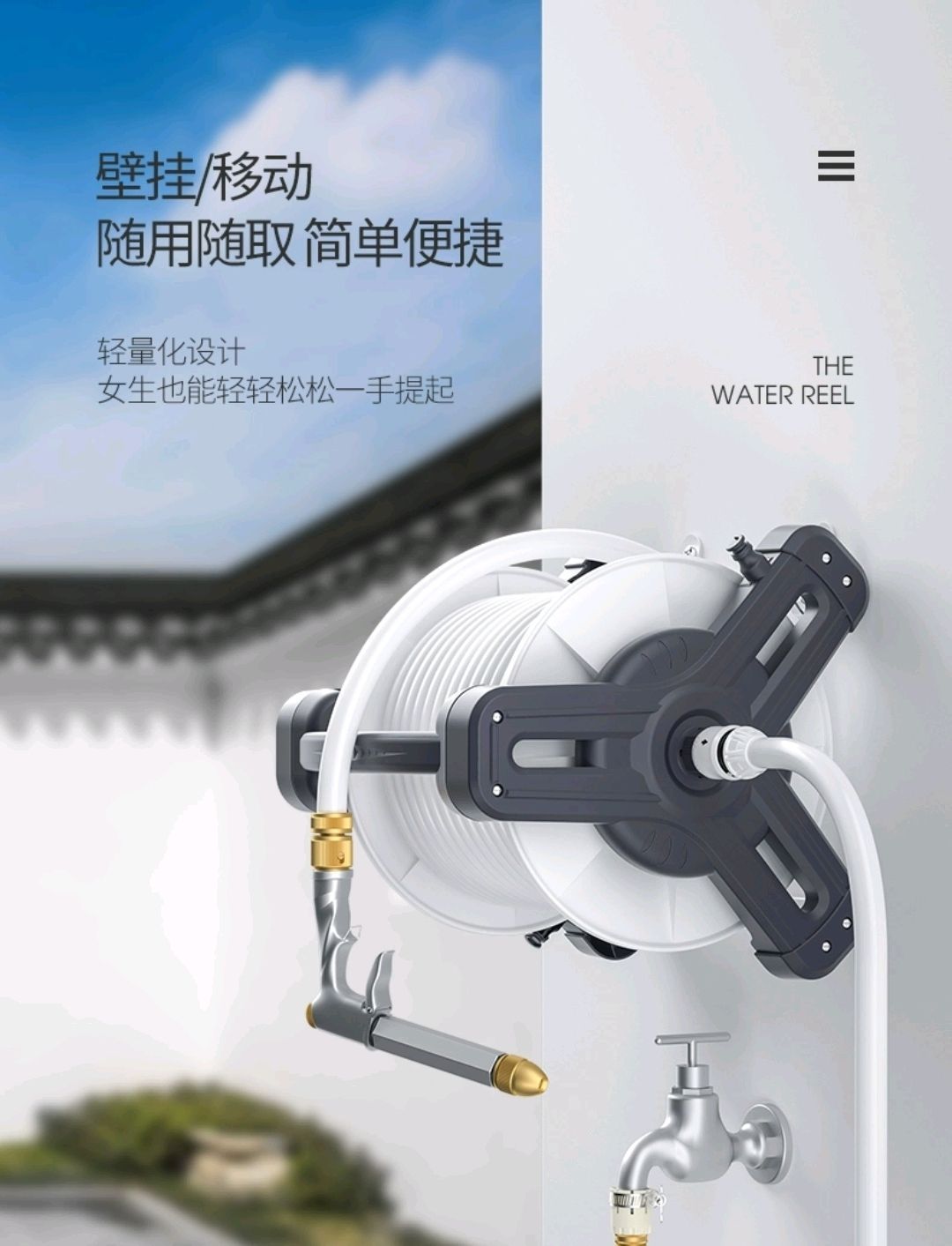 Suitable for high-pressure car washing water gun pressurized water pipe household hose tap watering nozzle spray gun washing ground