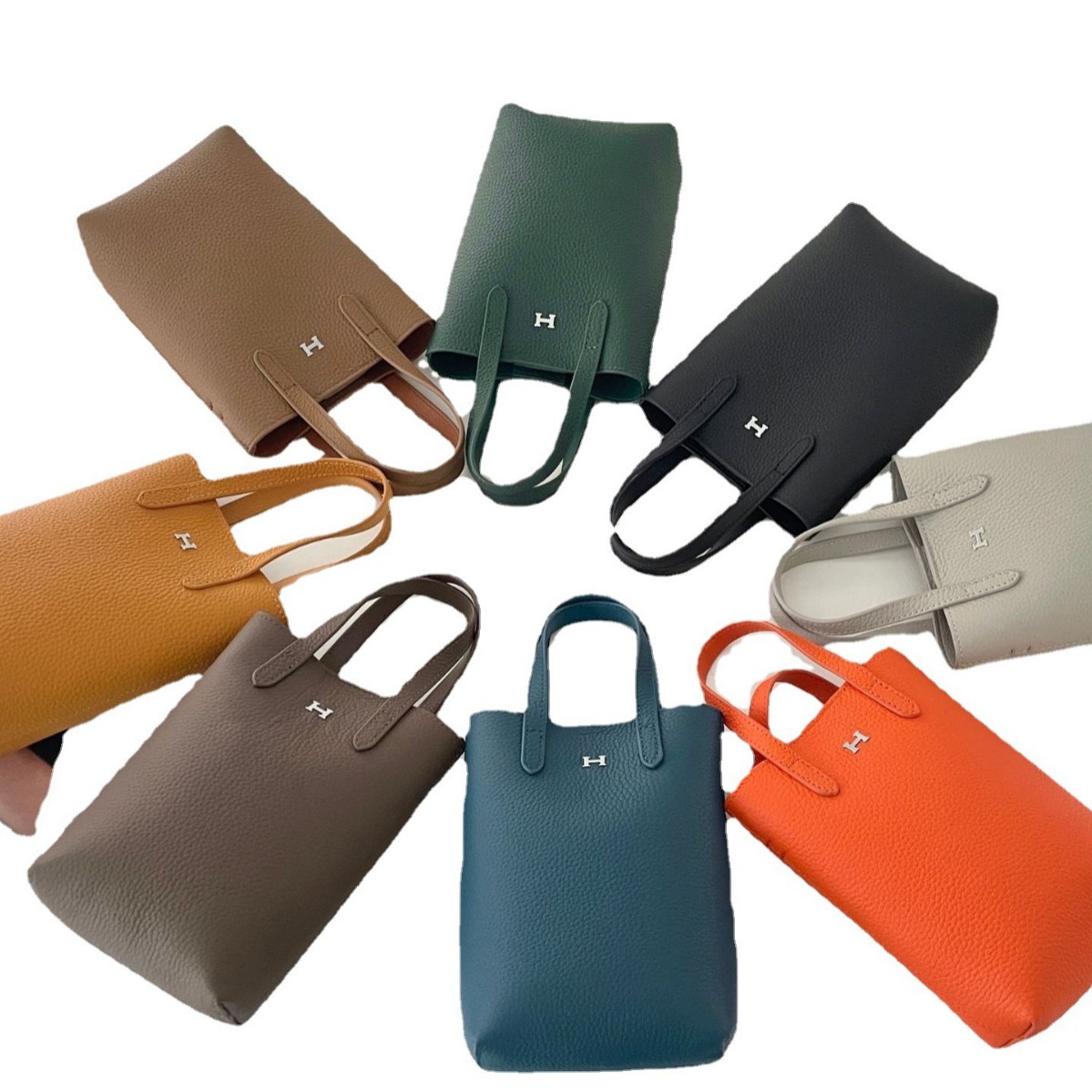 Bolso del teléfono móvil del zurriago de la capa superior mini bolso del cubo bolso portátil multifuncional del mensajero del hombro para las mujeres