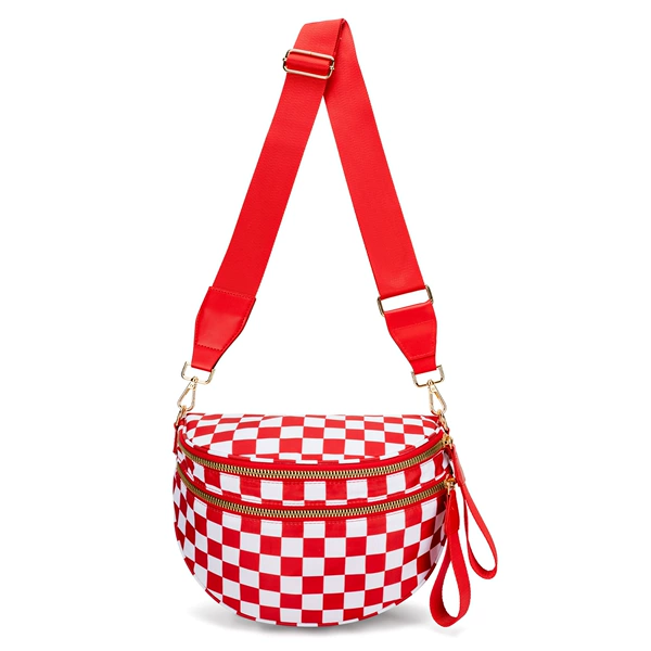 Red and white grid