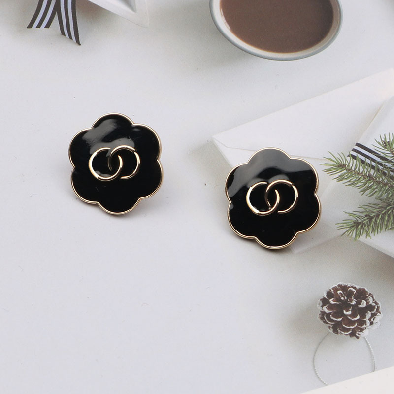 Flower Stud Earrings For Men And Women Titanium Steel Versatile_voghion.com