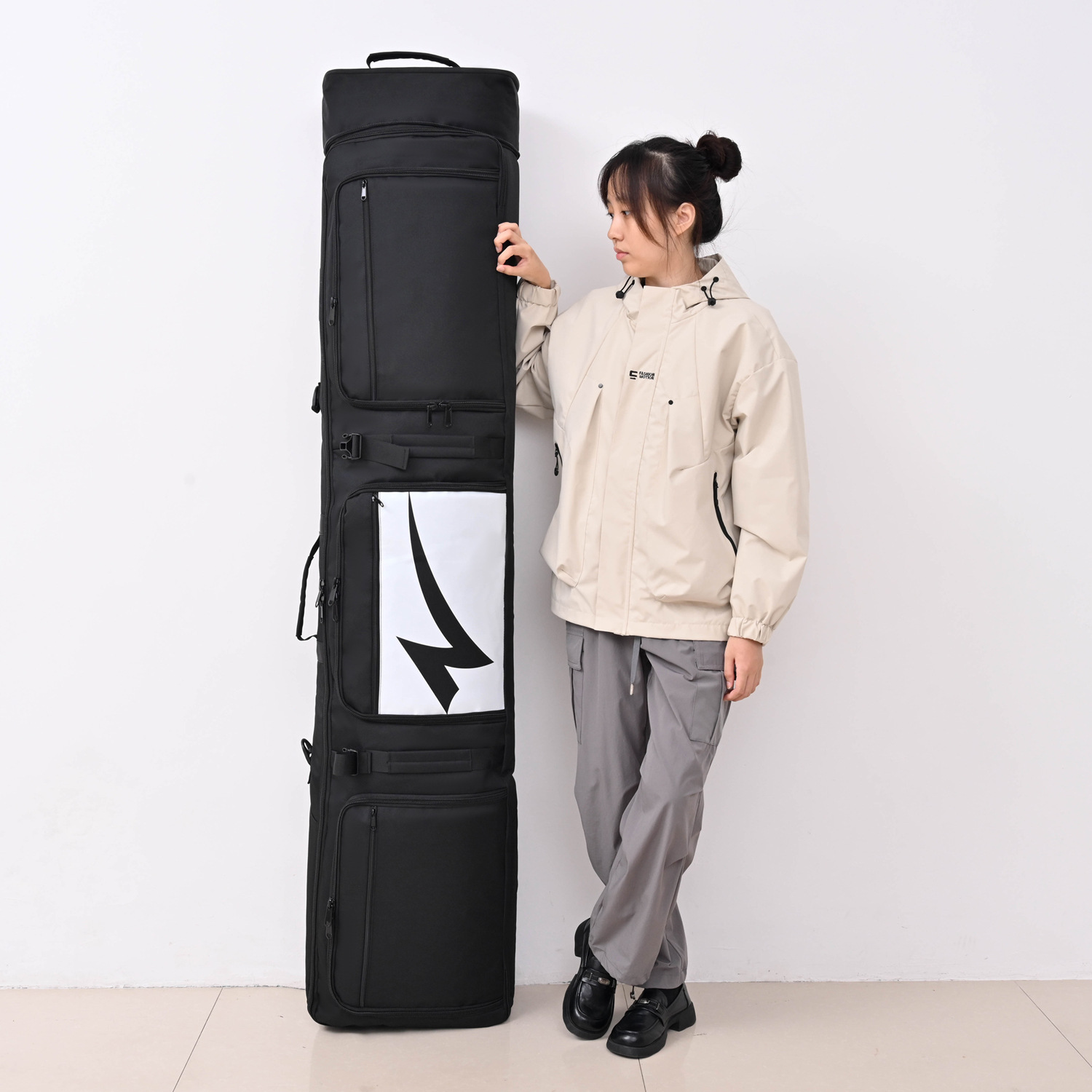 Ski board bag with wheels, single board bag with wheels, double board bag, ski travel bag, double board snowboard bag, large capacity for students