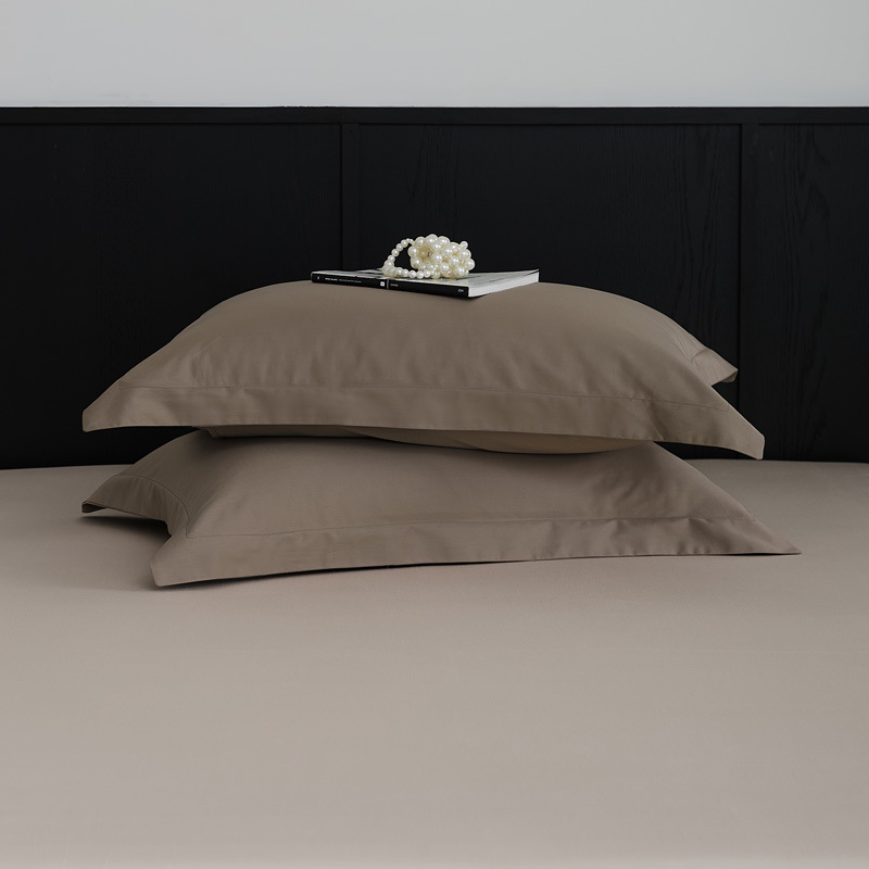 Nuevo par de fundas de almohada de algodón de fibra larga de algodón, un par de fundas de almohada