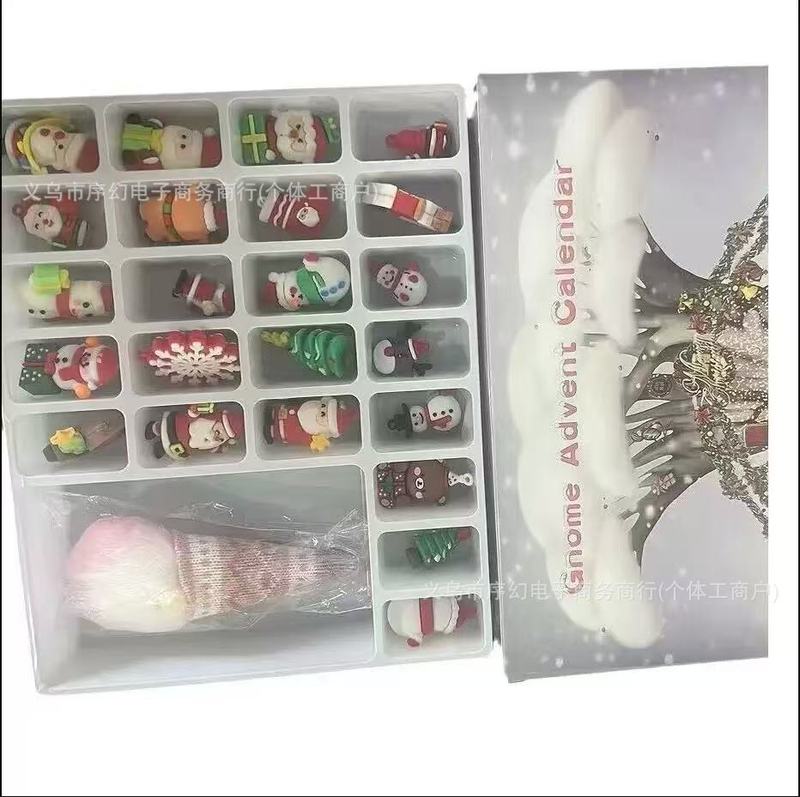 クロスボーダークリスマスクリスマス要素ブラインドボックス 24 カウントダウンギフトボックスかわいいミニバックパッククリスマスツリー装飾ペンダント|undefined