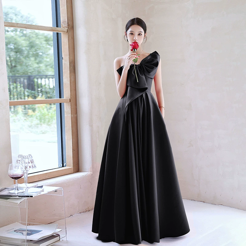 Black evening dress, spring skirt