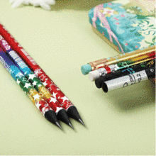 熱轉印鉛筆優質寫不斷黒木鉛筆華星廠家定制直銷滾金燙銀鉛筆鉛筆