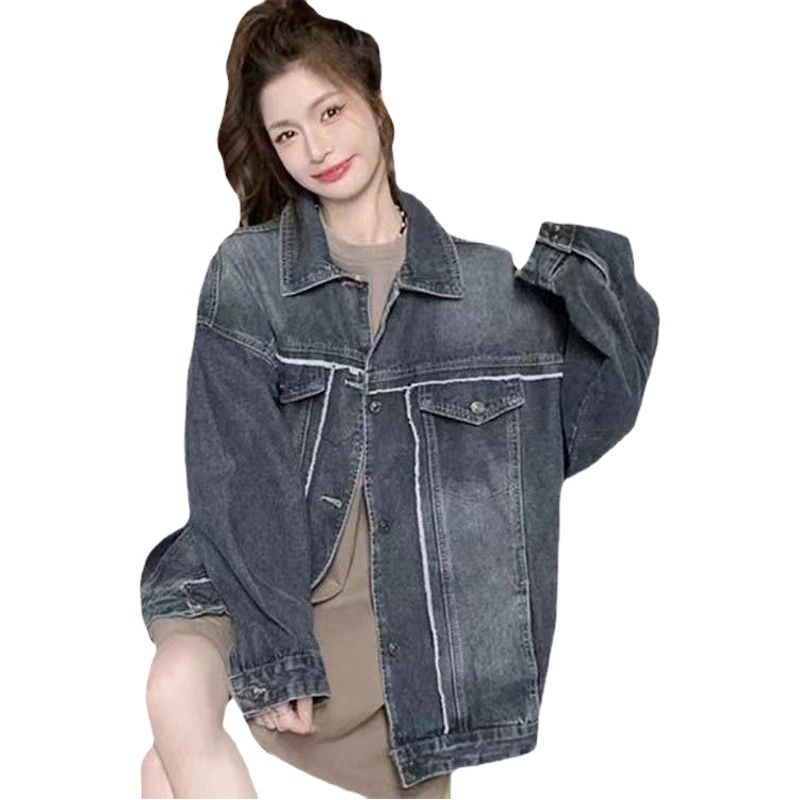 Джинсовая куртка для женщин, весна 2026, новая укороченная модель в корейском стиле, с длинными рукавами, приталенная, с капюшоном, для студенток