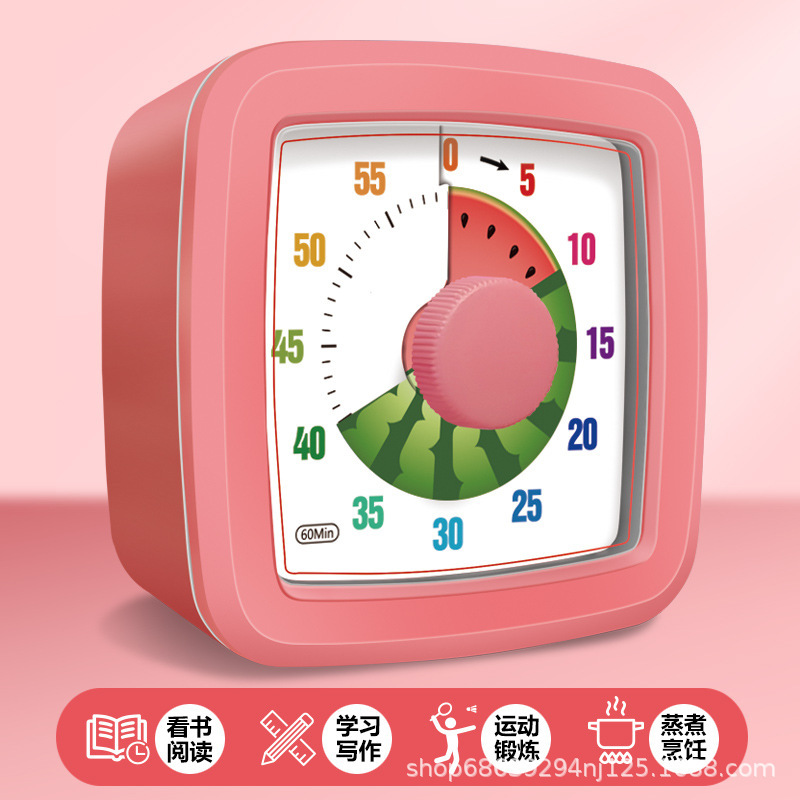 小学生向けのビジュアルポータブルタイマー、自己規律アーティファクト、タイミング目覚まし時計、子供向け漫画トマト時間管理|undefined