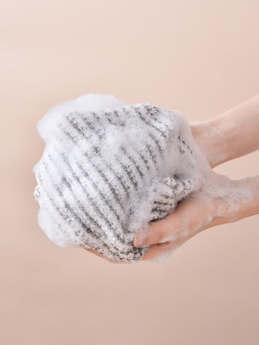 Silver ion antibacterial absorbent loofah back scrubber long strip for women, soft back scrubber, removes gray and mud, double-sided back scrubber