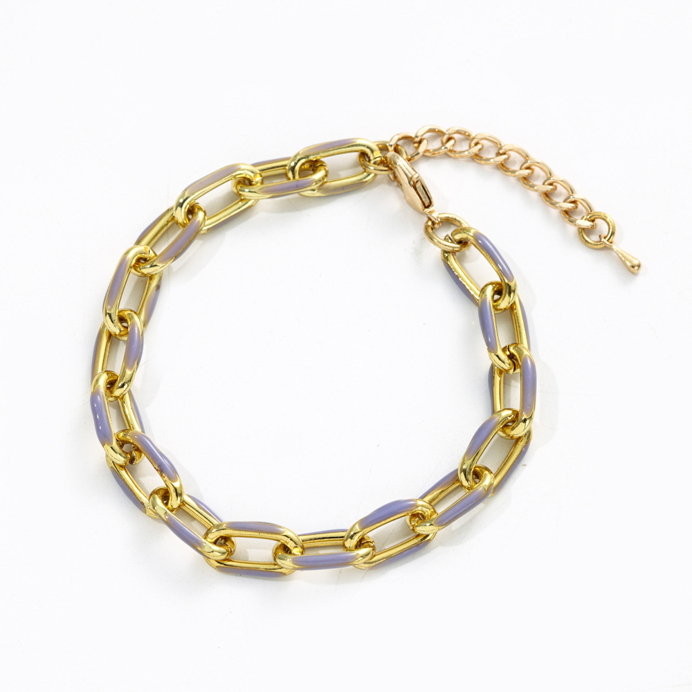 Daily Occasion Copper Material Ig Style Oval Copper Bracelets In Bulk
