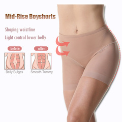 Cross-border European and American large size safety pants, body shaping pants, women's mid-waist tummy control pants, high-waist leggings, mesh boxer briefs