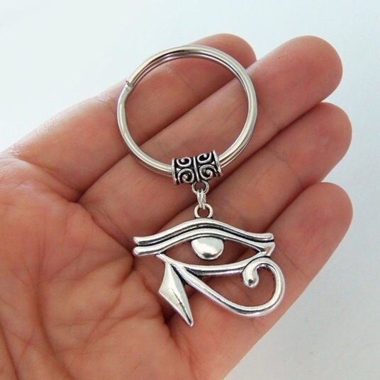 Cross-border Hot Gothic Dark Egyptian Legal Eye Key Ring Evil Eye Keychain Factory Direct Sale