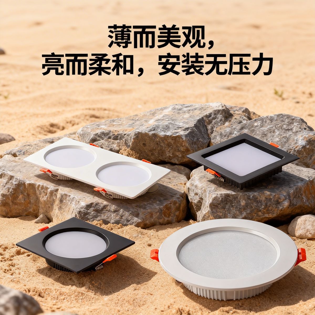 Downlight LED ultrafino de 3 cm, downlight empotrado en el techo, downlight antideslumbrante ultrafino para techo de sala de estar.