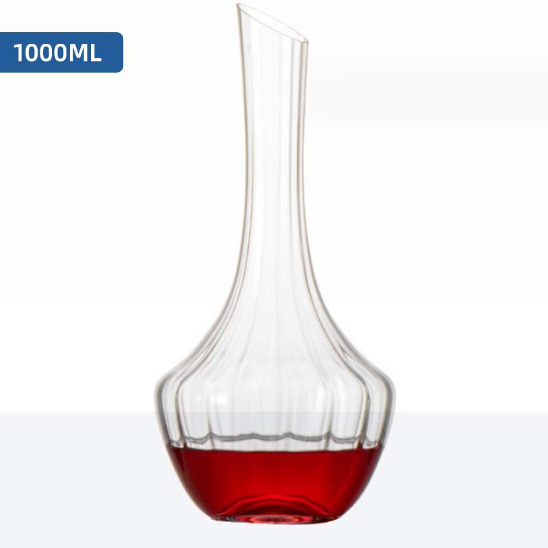 Decantador de cristal de vino pourer con mango hogar separador de vino rápido vino extranjero boca oblicua decantador olla