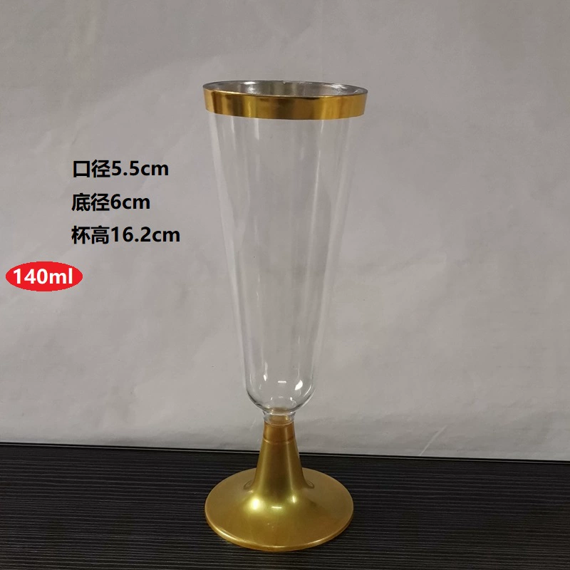Disposable wineglass, champagne glass, transparent plastic mousse
