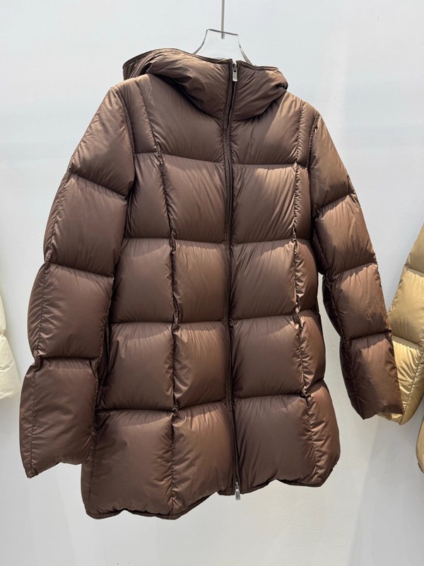 商场同款羽绒服女2025冬季新款连帽面包服外套中长款泡芙90豆腐块|undefined