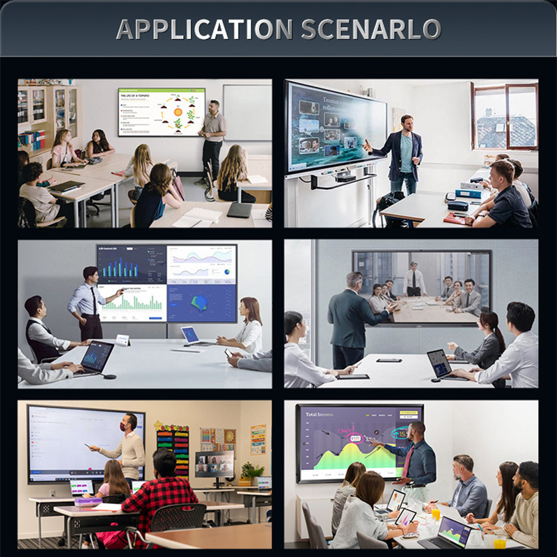 Conferencia de enseñanza transfronteriza tablet todo-en - uno inteligente interactivo electrónico pizarra multimedia touchscreen TV