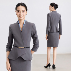 医美酒店前台西装套装女工作服OL通勤美容师珠宝金店职业装女正装