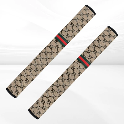 four seasons universal linen extended | Seat belt shoulder pad - c01-linen-retro-gold-30cm-a-pair