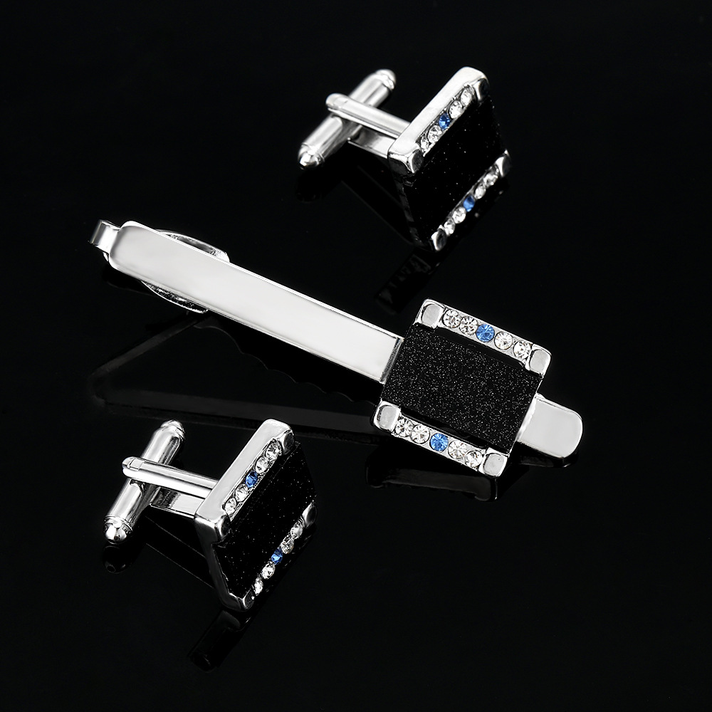 fashion starry sky geometric cufflinks for men and women business French shirt cuff nails tie clips suit accessories_voghion.com
