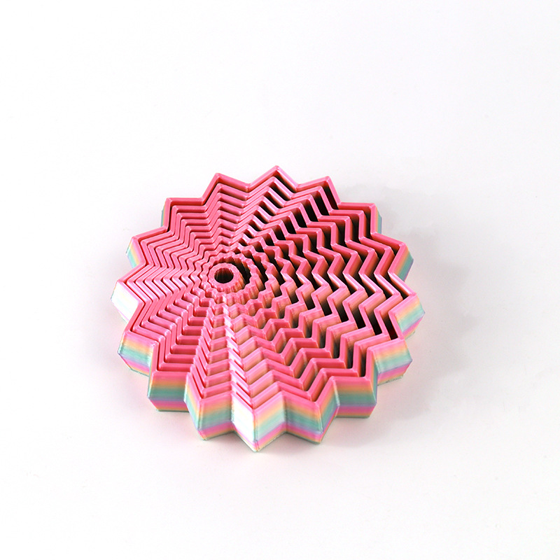 Transfronterizos en forma de flor torre de rábanos impresa en 3D juguetes apilados Puzzle Puzzle