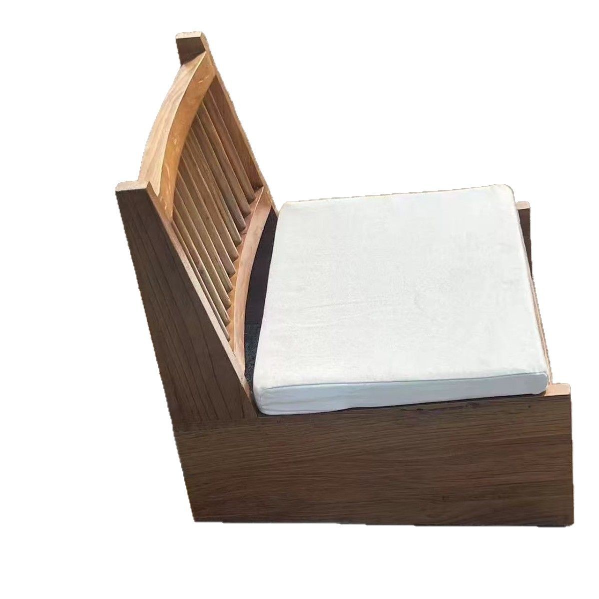 Old Elm Backrest Chair Wabi-Sabi Style Home Balcony Lounge Chair Leisure Chair New Chinese Style Tatami Solid Wood Single Chair