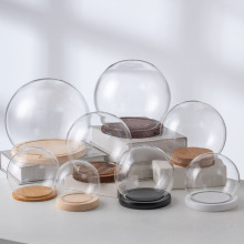 圆形玻璃罩子创意家居桌面展示摆件水晶球玩偶积木蛋糕装饰展示罩