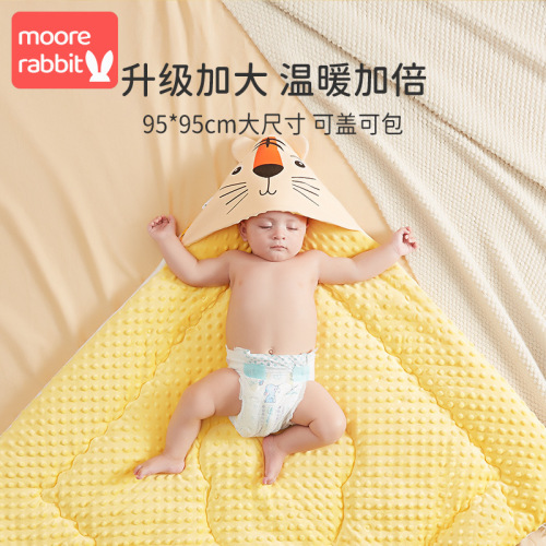 Baby blanket newborn baby delivery room pure cotton spring and autumn thin section summer 0 to March thickened beanie velvet