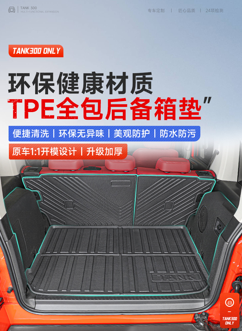 Suitable for Tank 300 Trunk Mat, 2026 Model Tpe Trunk Mat, Modified High-Tech Accessories