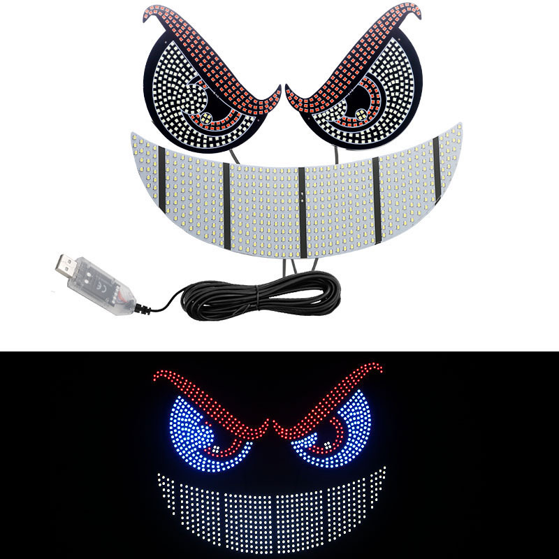 新製品 USB 11 モード車の LED 装飾ライト修正カジランビッグアイデビルアイライトパーソナライズされた装飾|undefined