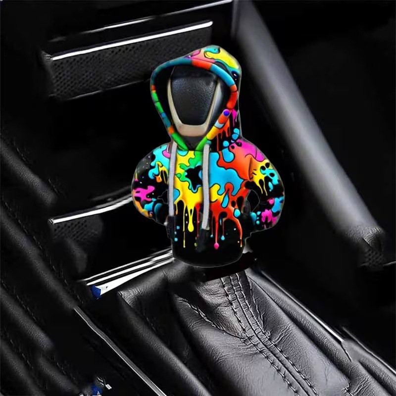 New cross-border creative car gear shift cover decoration, mini hoodie for gear lever, handbrake gear shift cover