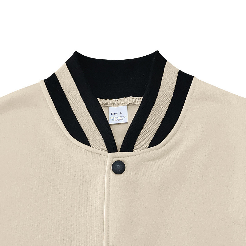 Giacca baseball casual in pile da uomo stile europeo_voghion.com