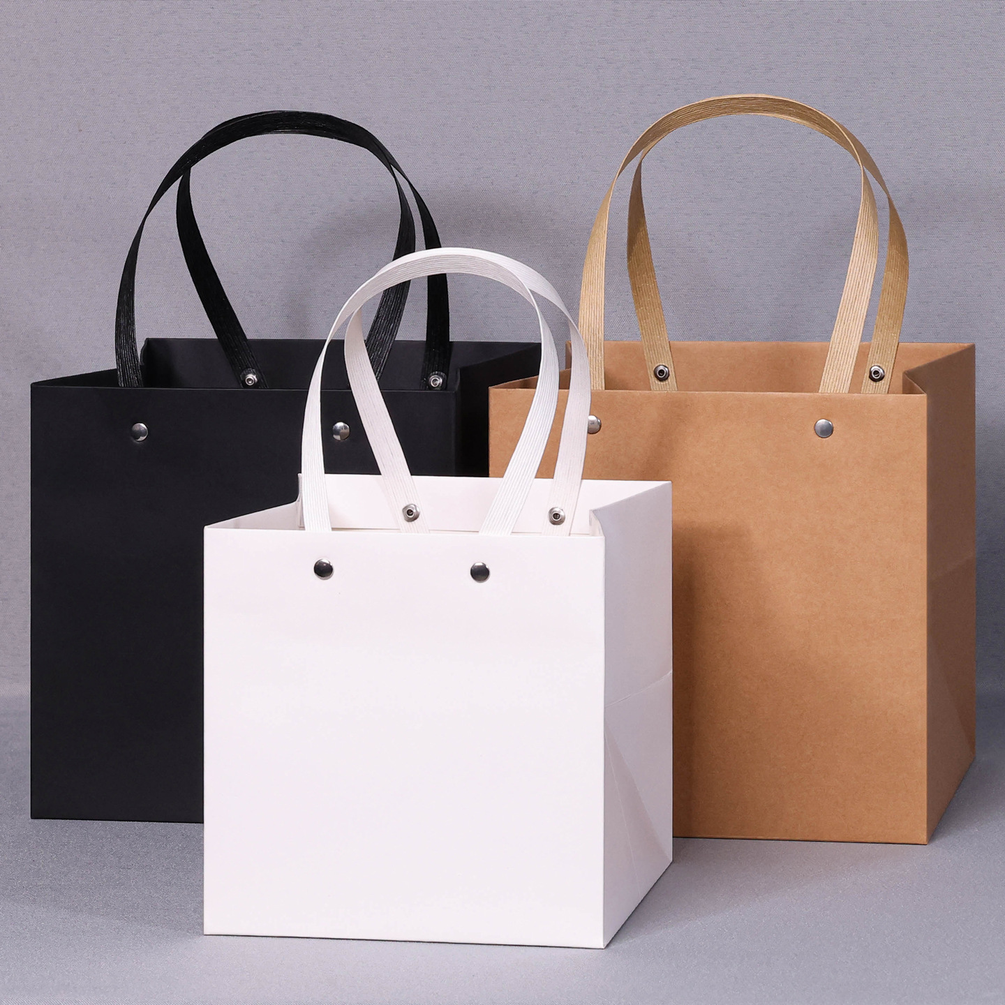 通用正方形牛皮纸袋定制茶叶蜂蜜礼品袋加宽大号蛋糕盒手提袋定做