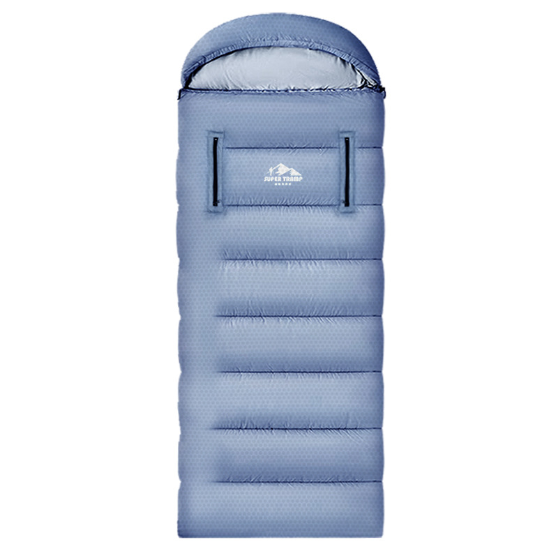 Saco de dormir extensible para campamento al aire libre invierno grueso calentamiento antifrío empalmable USB sobre adulto saco de dormir