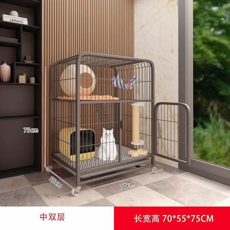 Jaula de gato doméstica interior de dos pisos gato villa no ocupa tierra mascota casa de gatos casa de gatos pequeña casa de gatos casa de gatos