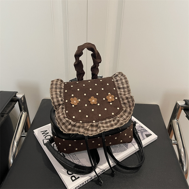 Moda empalmada flor mini mochila para mujeres 2026 nueva moda coreana universal lindo pequeño regalo de mochila